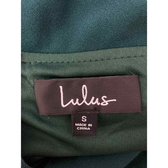 Lulus Dress Aveline Green Off the Shoulder Maxi Gown Prom Mermaid Formal Small S - Picture 10 of 12